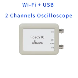 Fosc21C bezprzewodowy WIFI + USB oscyloskop 2 kanały 1Mhz wsparcie laptopa telefon komórkowy (Android) podręczny przenośny oscyloskop