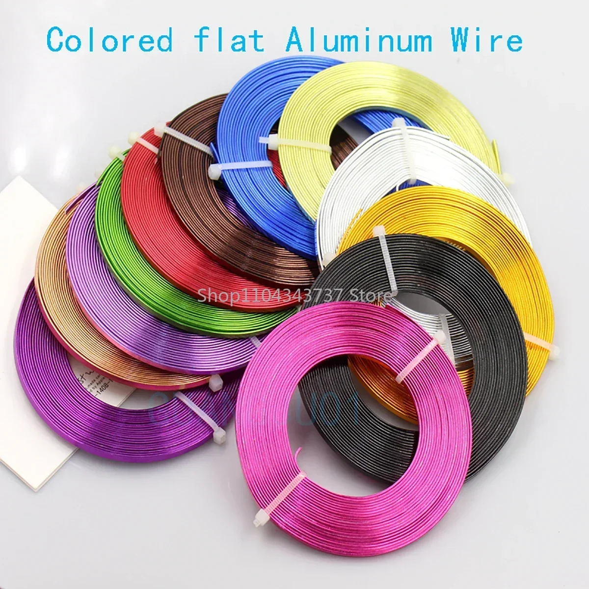 5M/piece 3mmx1mm Flat Oxidation Aluminum Wire For DIY Handmade Jewelry Crafts Modeling Accessories 13 Colors