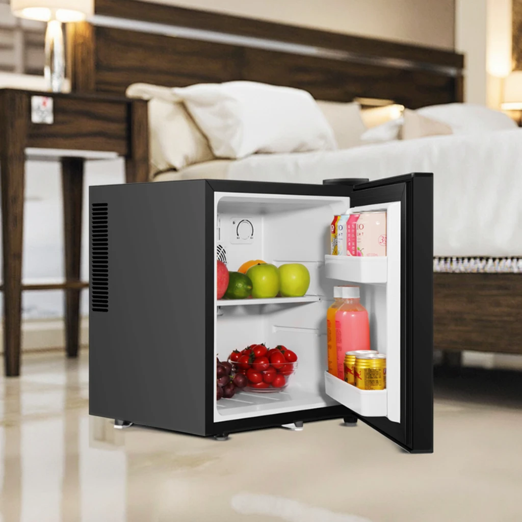 Tragbarer Minibar-Kühlschrank für Beauty Cosmetics & Hotelzimmer. Französischer Betriebssprache für Mini-Bar-Kühlschrank