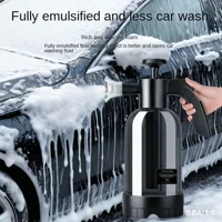 Pulverizador de espuma con bomba manual de 2L con 3 tipos de boquilla, cañón de espuma neumático manual, botella pulverizadora para lavado de coches, limpieza de ventanas de coche