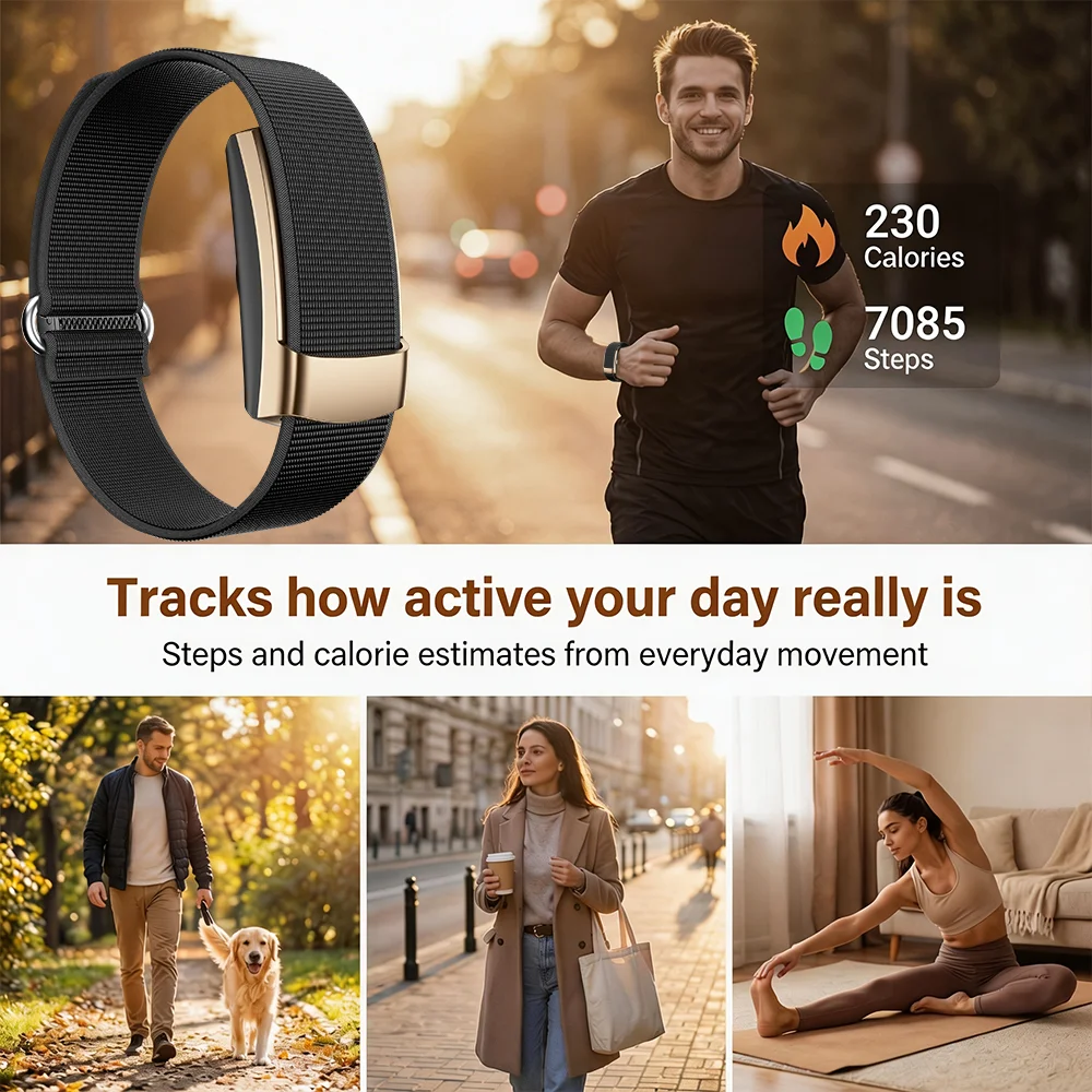 Smart Band Bracelet New Sports Fitness Tracker Sleep Monitor Heart Rate Blood Oxygen Pedometer No Screen Smartwatch 2026 Women