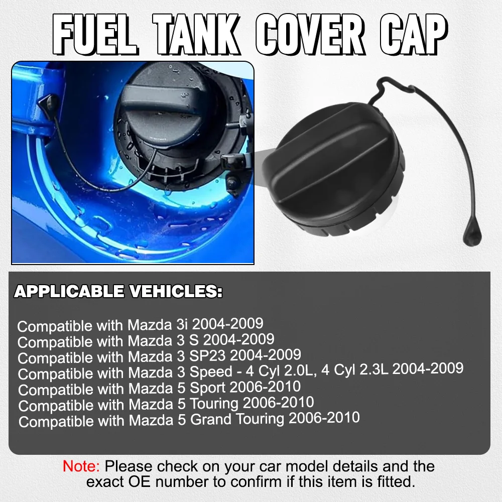 BNYF42250 Fuel Tank Gas Cap for Mazda 3 2004-2009 5 Sport 2006-2010 BNYF-42-250