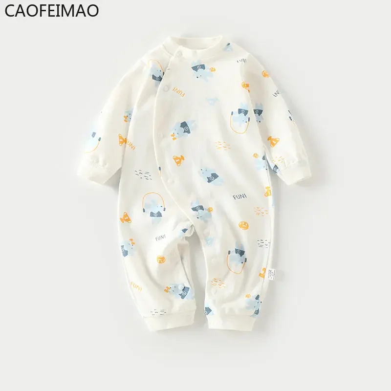 Baby Clothes Spring and Autumn Pure Cotton Long-sleeved Hayi Climbing Clothes Newborn Autumn Clothes Thin Children's Pajamas