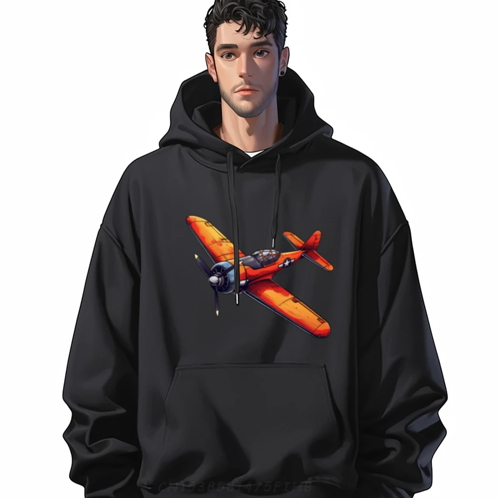 

This Is My Plane Funny Pilot Airplane Oversized Hoodie Men Skin-Friendly And Soft Printed Sweater Large Size