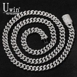 Uwin S925 Moissanite 6mm Cuban Chain Miami Sterling Silver Necklace for Women Bracelets Diamond Tester High Quality Fine Jewelry