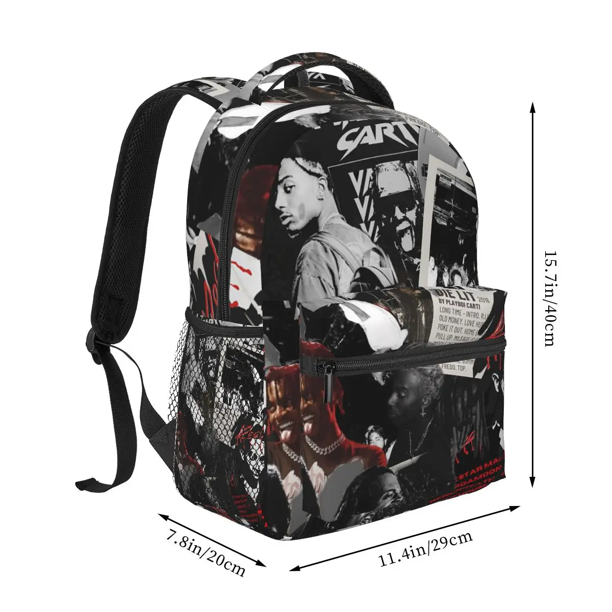 Homixide Gang Mosh Pit Control Playboi Carti Opium Merch HXG Backpack Student Boys Girls BookBag School Bag Shoulder Bags