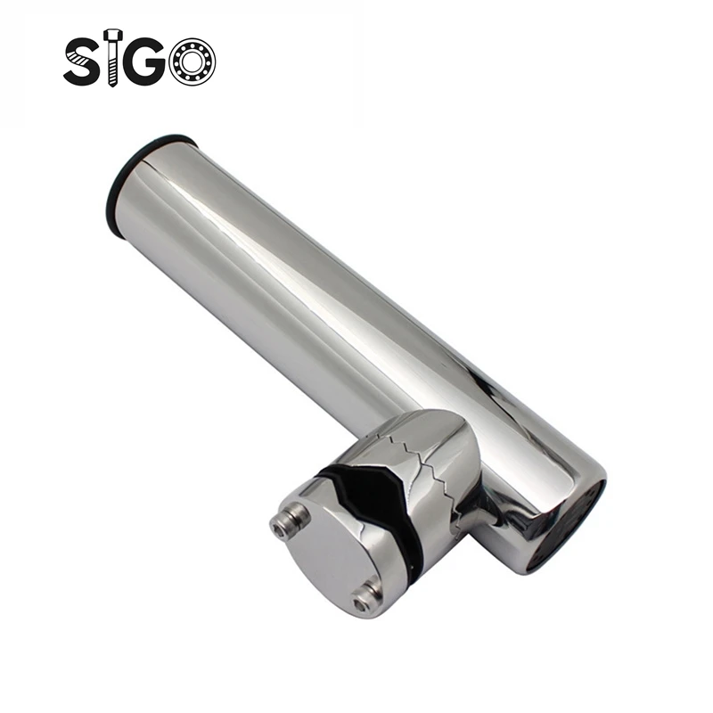 1PCS 316 Stainless Steel Fishing Rod Barrel Yacht Marine Fishing Rod Base Fishing Bracket Gun