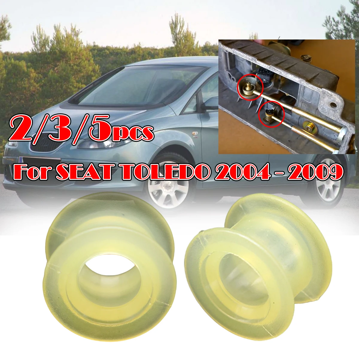 

2/3/5PC Gear Shift Cable Bushing For SEAT TOLEDO 2004 - 2009 Lever Repair Kit Gearbox Selector End Linkage Rubber Sleeve Clip