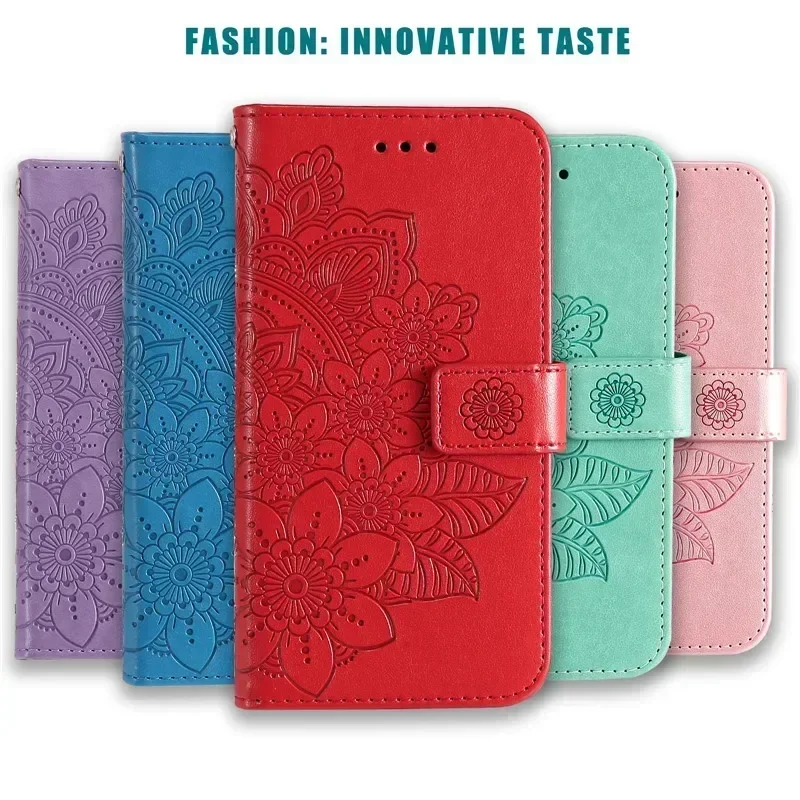 الرجعية الطوطم الشمس زهرة المحفظة حافظة هاتف جلدية ل ممن لهم A52 A72 A92s A9 A5 A7 A5S AX5S A12 A11 A53 A33 A93 A73 5G غطاء الوجه #6