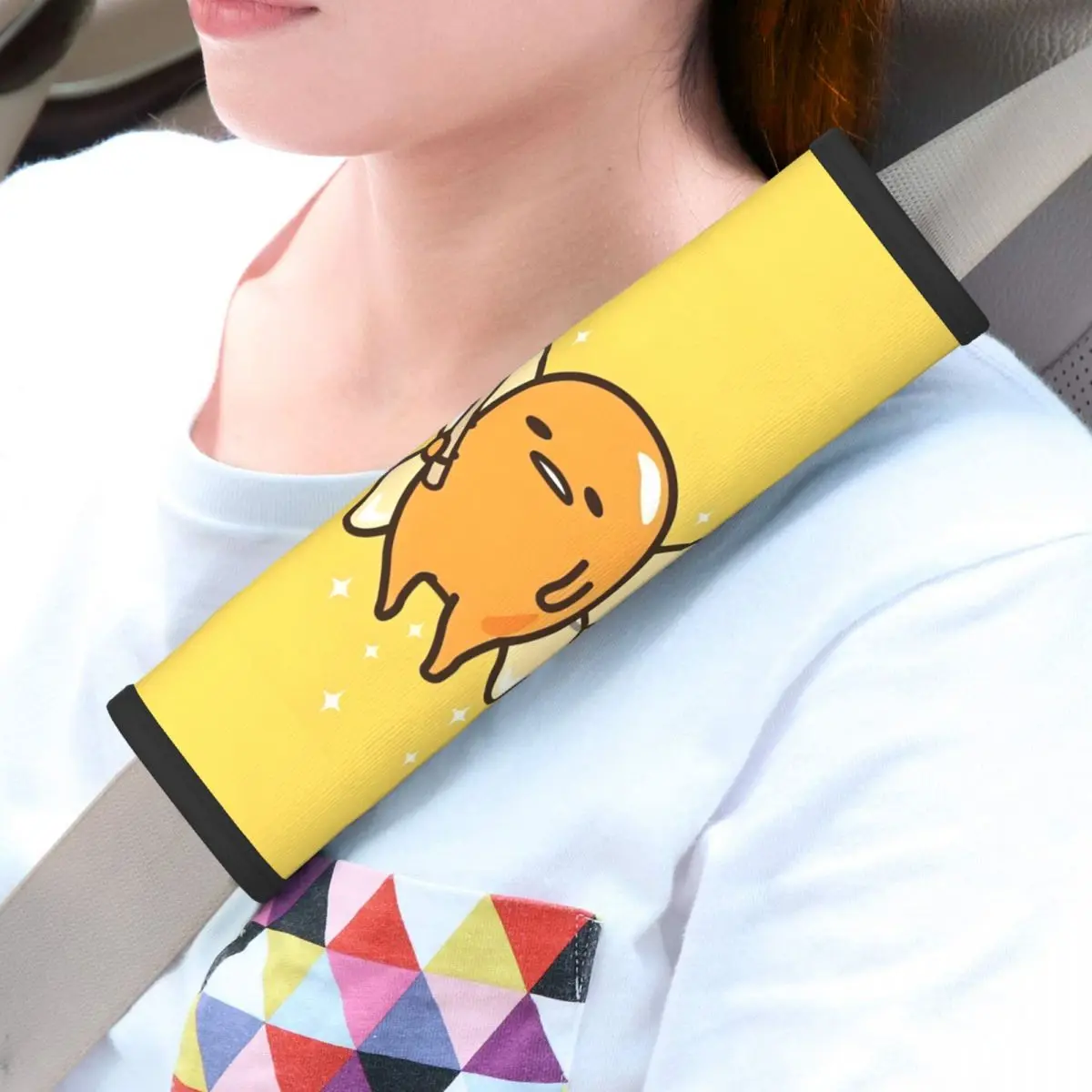 

Custom Anime Gudetama Cartoon Seat Belt Shoulder Pad Universal Fit 2 PCS Seatbelt Strap Covers