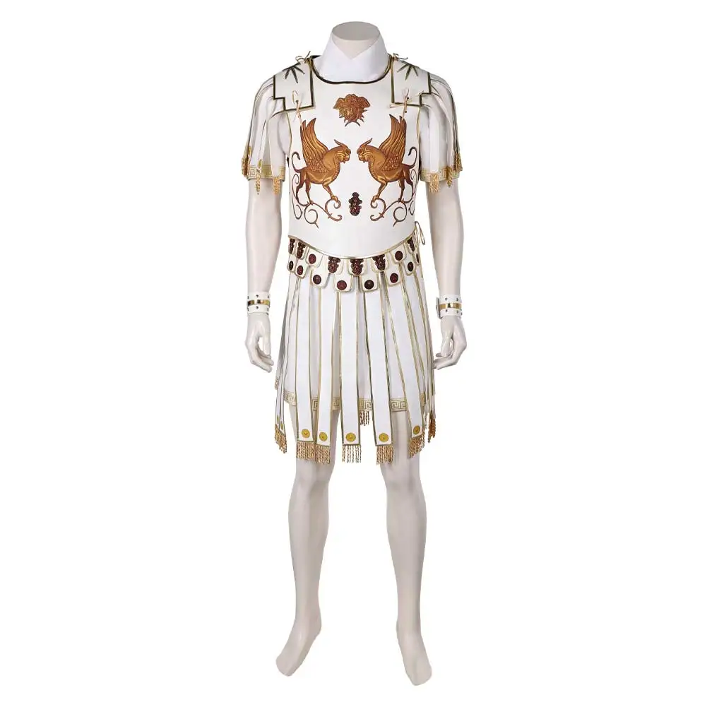 Adult Men Medieval Marcus Cosplay Fantasy Suit Gladiator Disguise Costume Battle Vest Belt Outfits Halloween Carnival Party