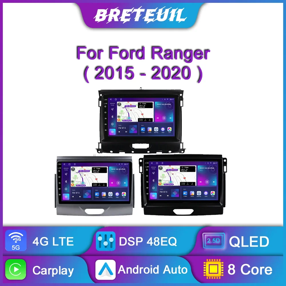 フォード レンジャー エベレスト 2015 2016 2017 2018 2019 2020 Android カーラジオ マルチメディア ビデオ プレーヤー GPS ナビゲーション Carplay タッチ スクリーン オートステレオ