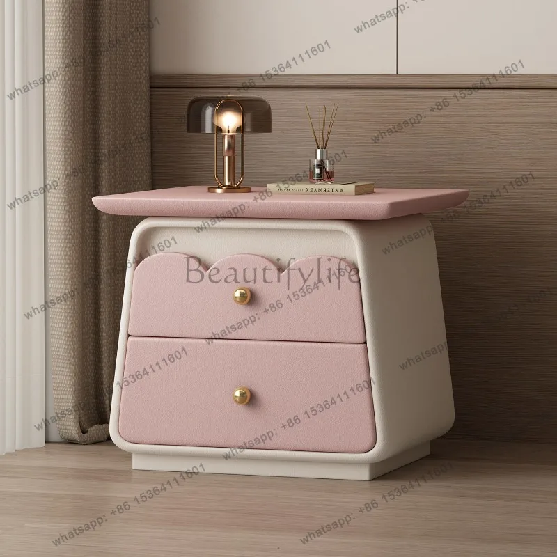 PG Nordic Luxury Bedside Table Storage Simple Drawers Modular Bedside Table Mid Century Modern Small Criado Mudo Home Furniture