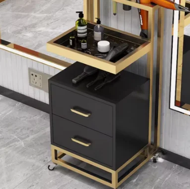 Salon Trolley,Luxury Cheap Barber Sop Furniture Stainless Steel Styling Salon Tool Beauty Hair Salon Side Trolley With Wheels An