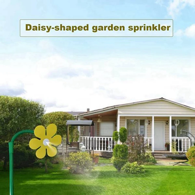 Watering Sprinkler Flower Shape Crazy Spin Sprinkler 720 Rotating Water For Yard Lawn Watering Irrigation Tool