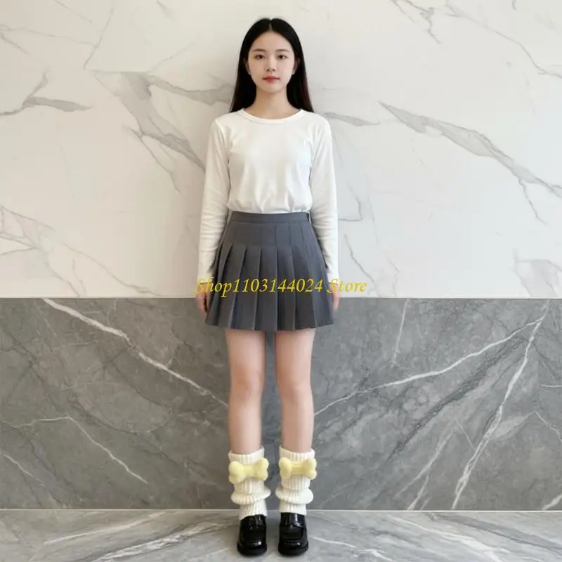 N5KE Thermal Leg Warmers Comfortable Stretch Leg Sleeves Anime Styles Ankle Socks For Cold Weather And Stylish Outfits