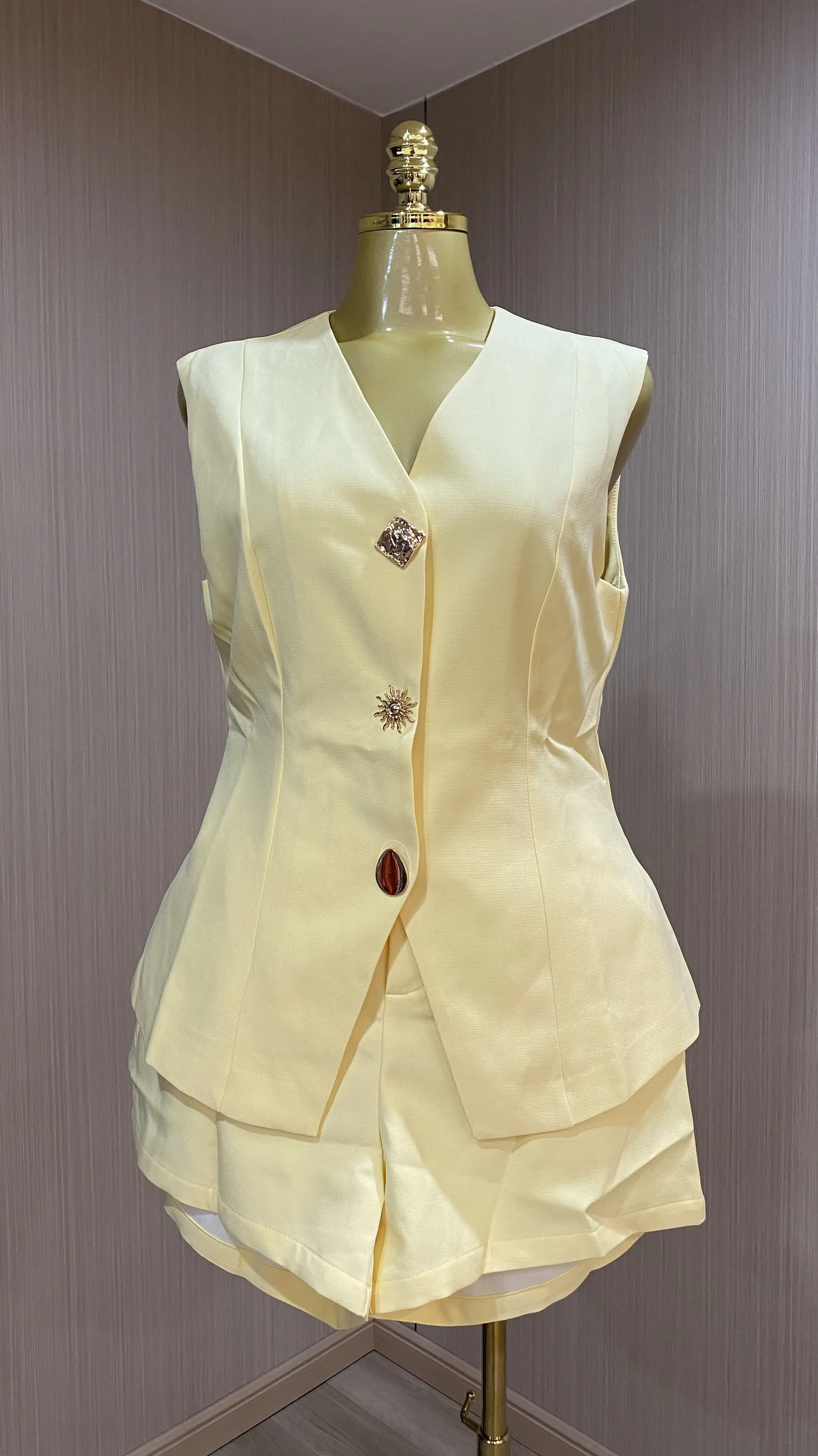 

Women's Clothing 2026 New Summer Elegant and Simple Style V-neck Vest and Skirt-GZXX772