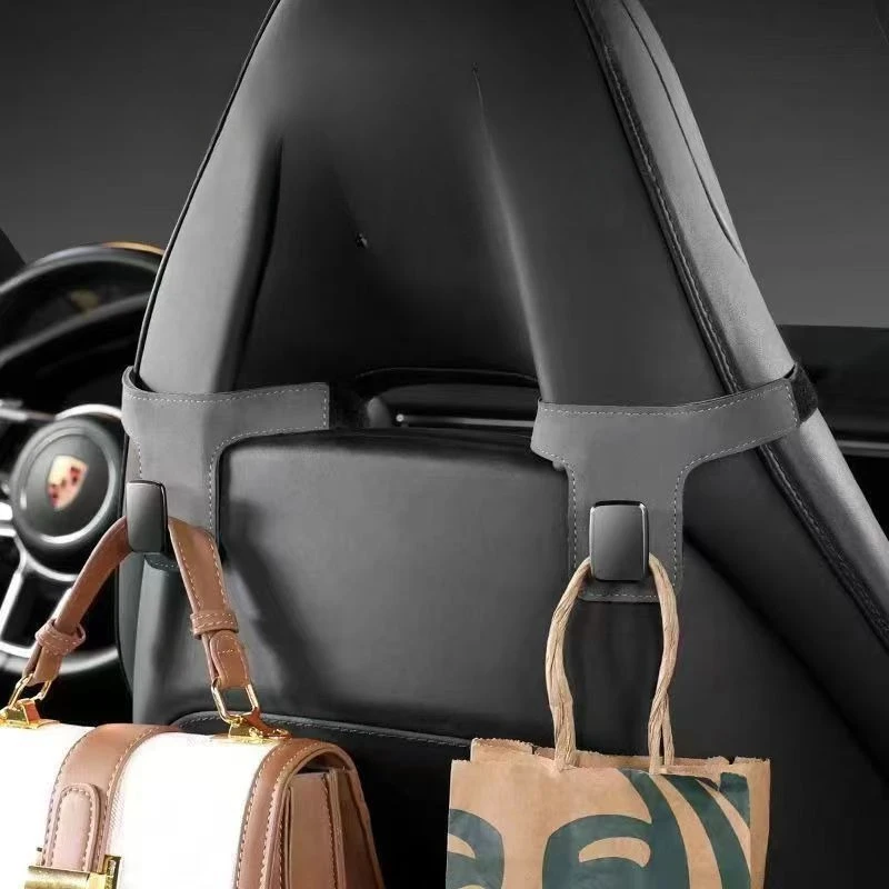 1 Pair of Artificial Leather Car Sports Seat Universal Hook Multifunctional Storage Car Rear Storage