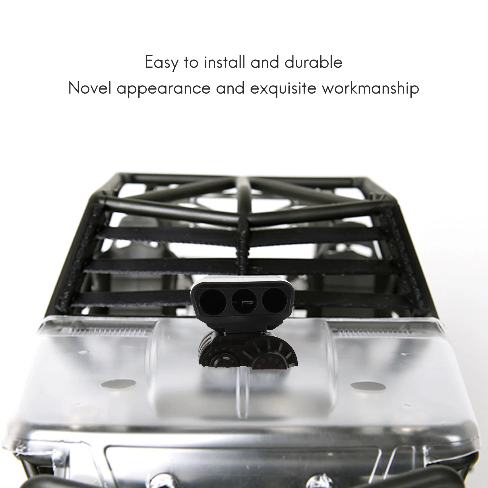 ABLJ1/10 RC Penutup Supercharger Asupan Udara Mesin Simulasi Perayap untuk Trx4 D90 Axial Scx10 Wraith 90046 90018, HITAM