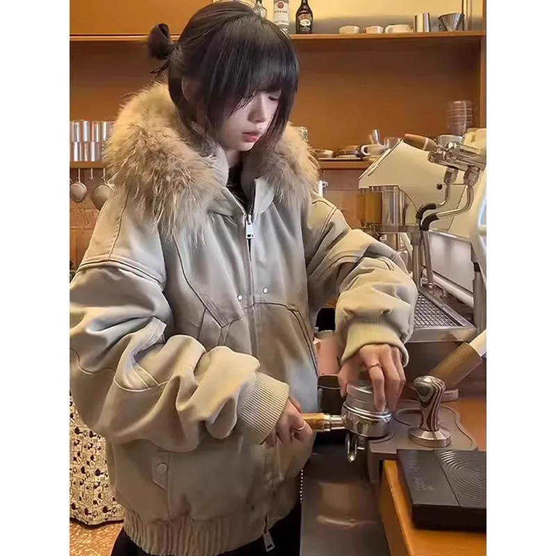 

Утепленная зимняя куртка с капюшоном, хлопковая стеганая куртка для мужчин, теплая рабочая одежда в американском стиле, повседневное пальто из полиэфирного волокна