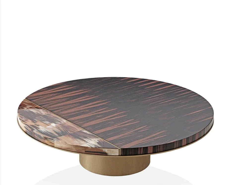 

#Solid Wood Coffee Table Natural Marble Console Creative Style Living Room Side