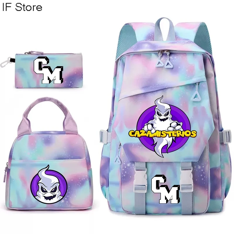 CLUB MISTERIO three piece backpack set Boy and girl lunch box bag pencil case Fashionable large capacity High Quality Backpacks