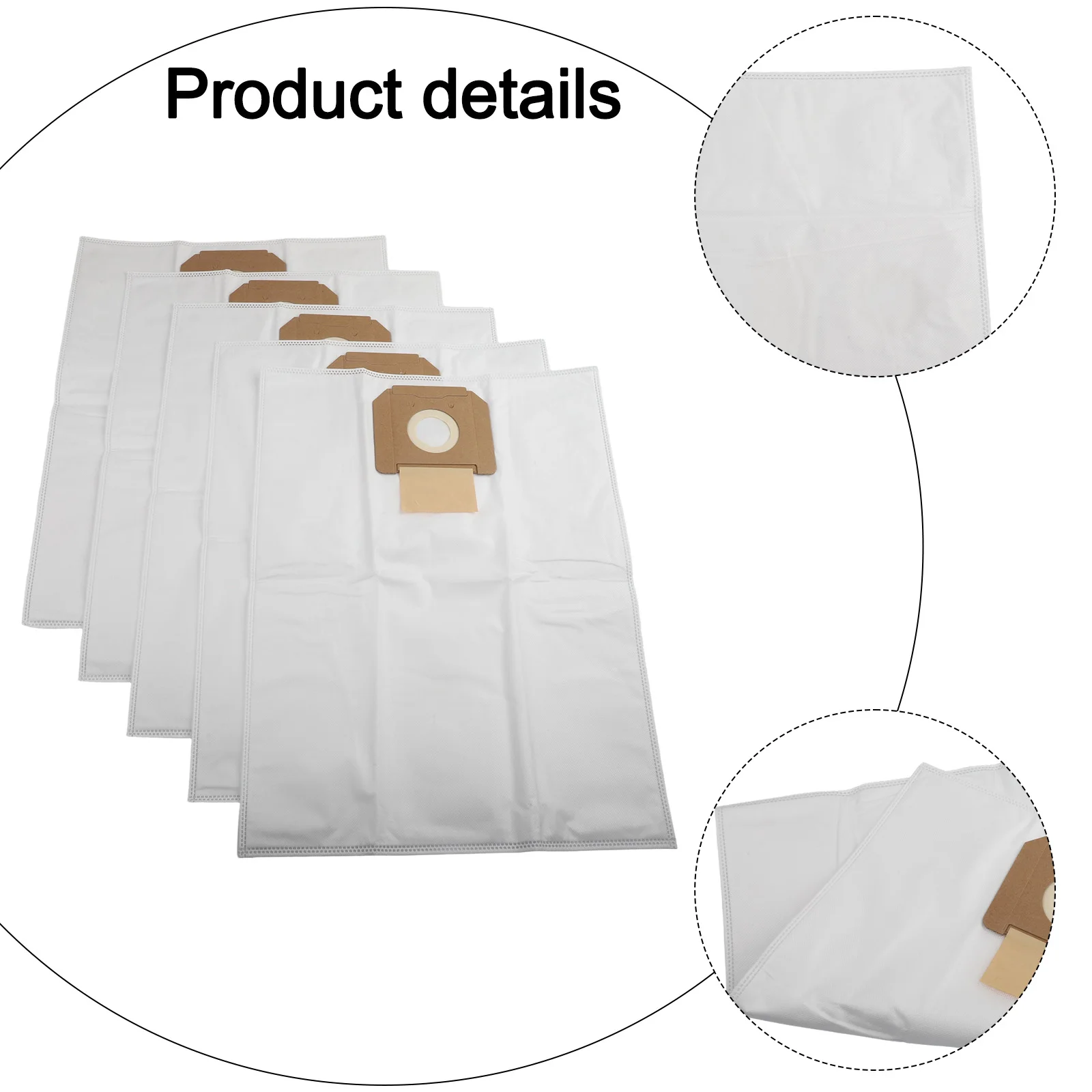 5/10pcs  Non-Woven Filter Bag For Bosch Vacuum Cleaner Bags For GAS 35 Vacuum Cleaner Home Appliance Accessories