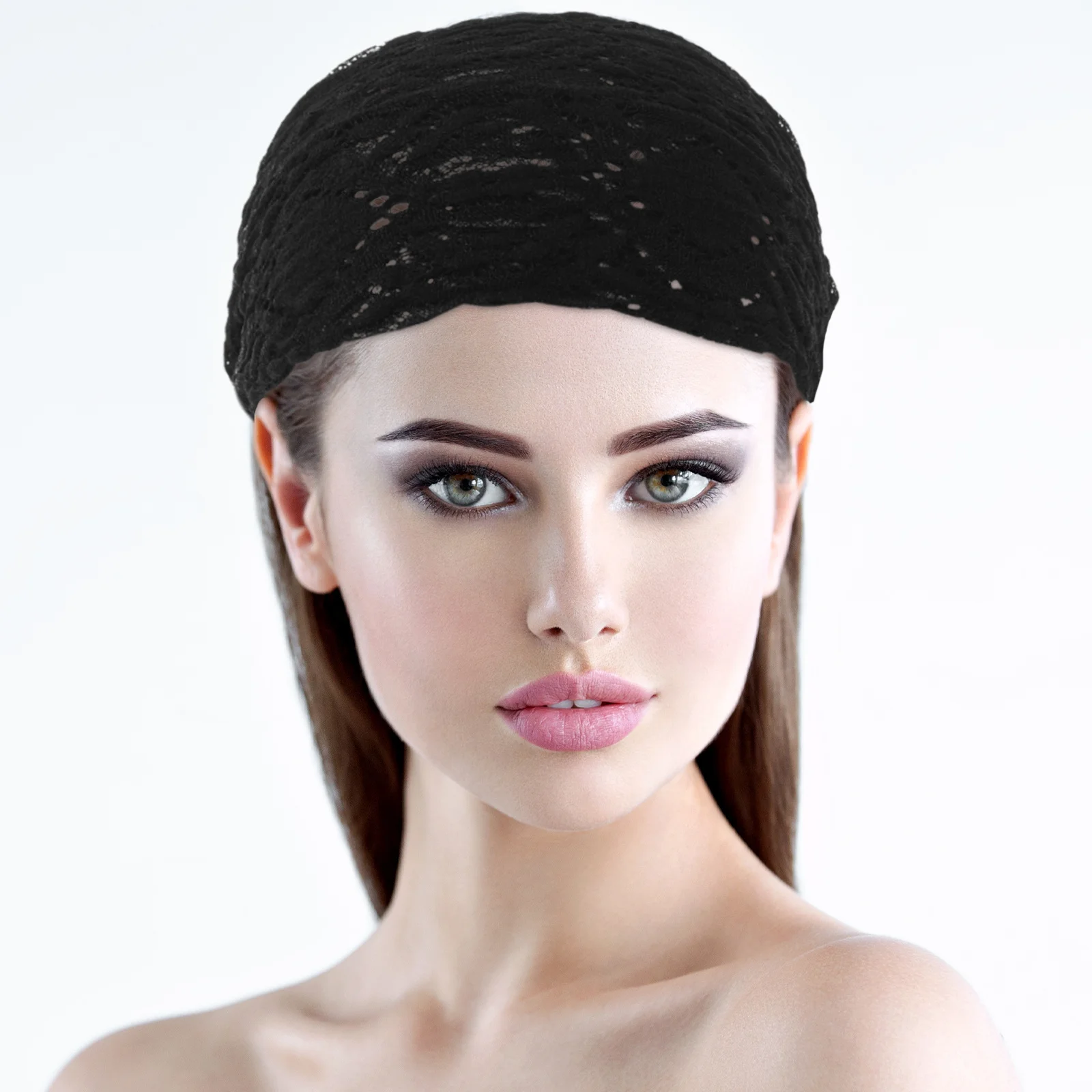 

Elastic Wide Lace Headband for Women Floral Satin Hair Wrap Youthful Look Enhancing Fashion Headwear for Casual Brunch Formal