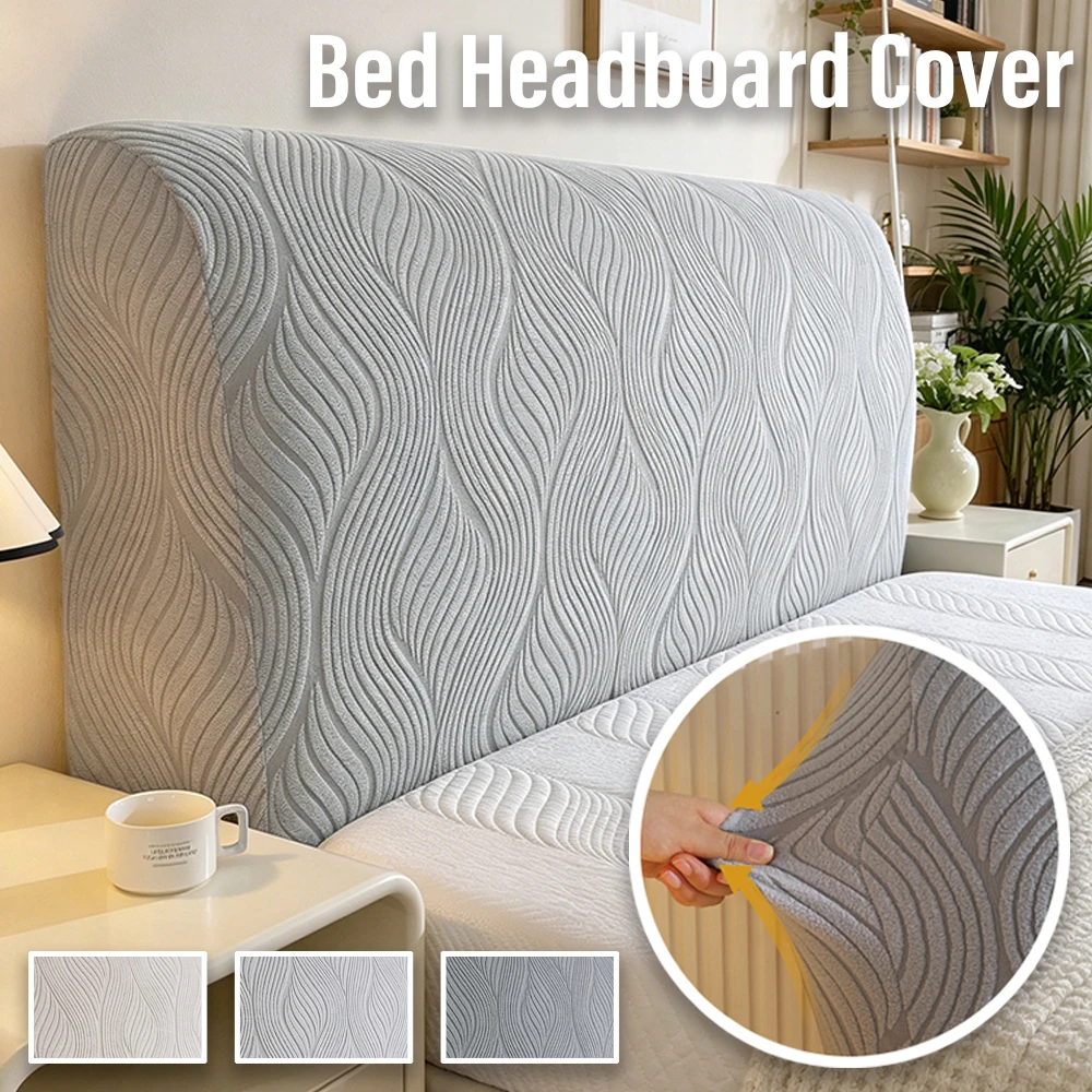 

1PC All-inclusive Elastic Jacquard Headboard Cover Easy To Clean All-Season Comforter Bedside Cover for Bedroom House Decoration