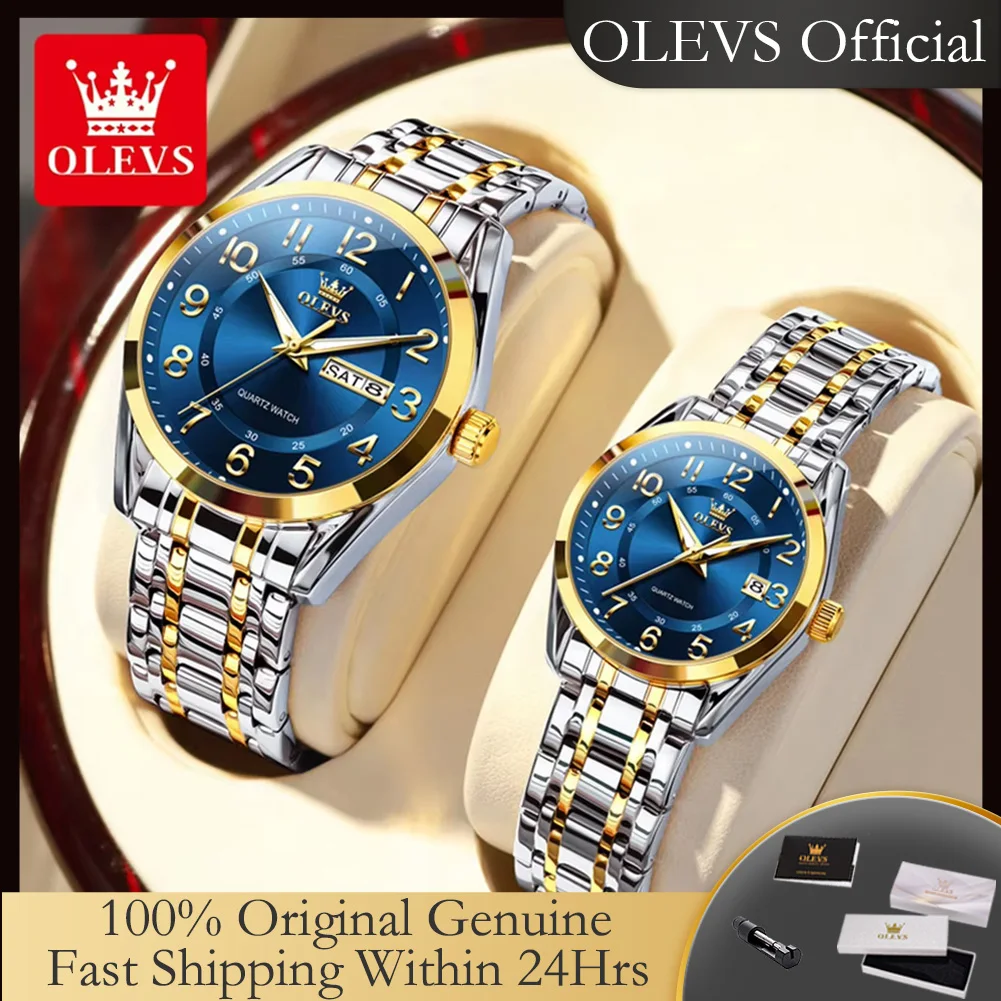 olevs-3666-カップル腕時計-クラシック-デュアルカレンダー-ステンレススチール-防水-夜光-デジタル文字盤-オリジナル-クォーツ腕時計-レディース-メンズ