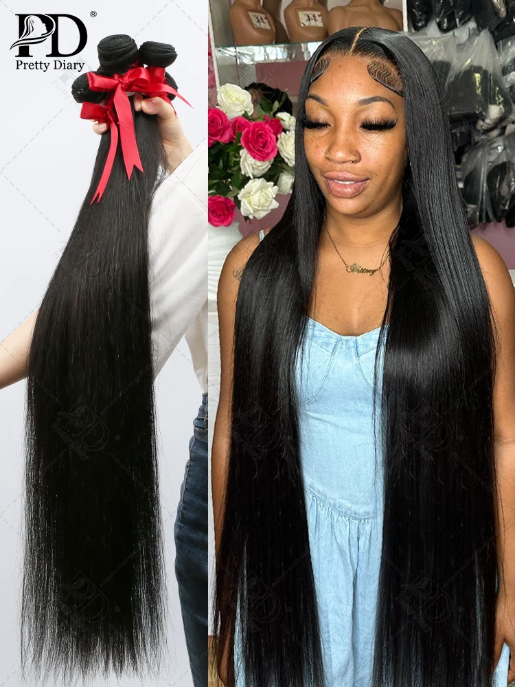 Straight Human Hair Bundles 20 22 Inches 100% Virgin Human Hair Bundles Hair Extensions Weave Hair Human Bundles Natural Black