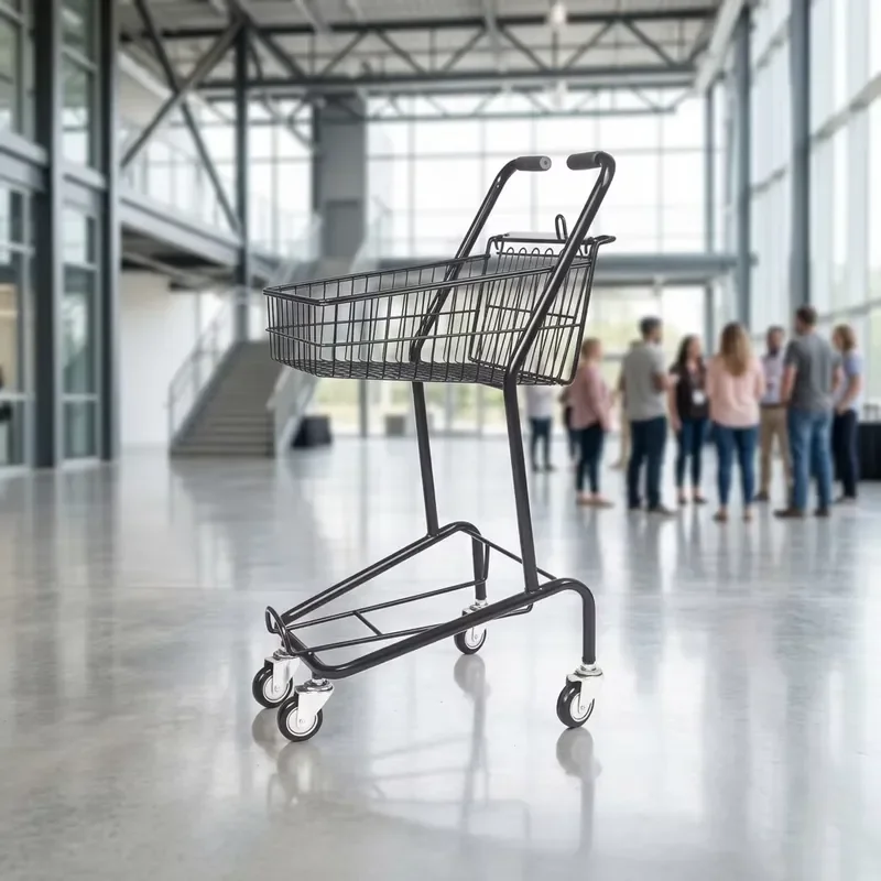Heavy Duty Supermarket Shopping Cart Trolley Wire Basket Shelf Replacement Parts Four Wheel Metal Storage Rack Accessories
