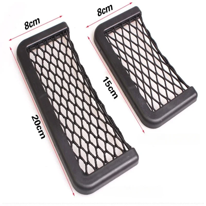 

1Pcs Self Adhesive Car Storage Net Elastic Mesh Pocket Universal Auto Phone Sundries Holder Organizer Bag