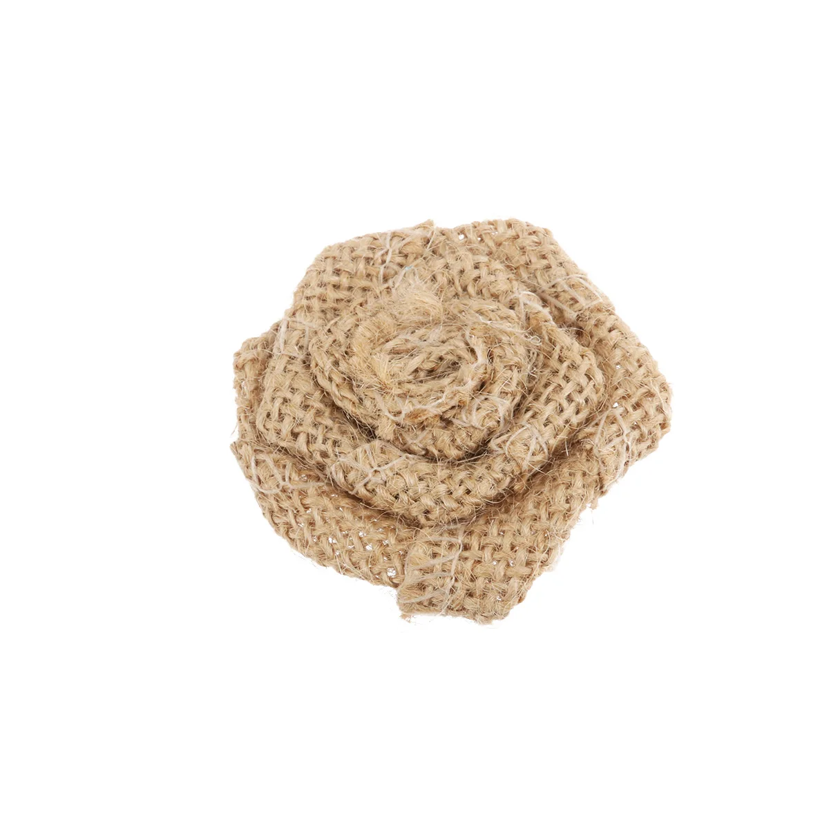 

5Pcs Burlap Rose Flowers Light Brown Small Rustic Approx 6cm for Christmas Wedding Party Festival Decoration Rose Flower
