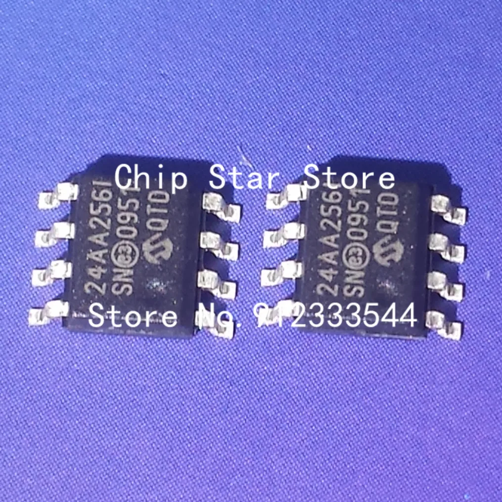 5-100pcs  24AA256-I/SN 24AA256T-I/SN 24AA256 EEPROM SOIC8 256 Kbit 32K x 8bit Serial I2C (2-Wire) 100%New And Original