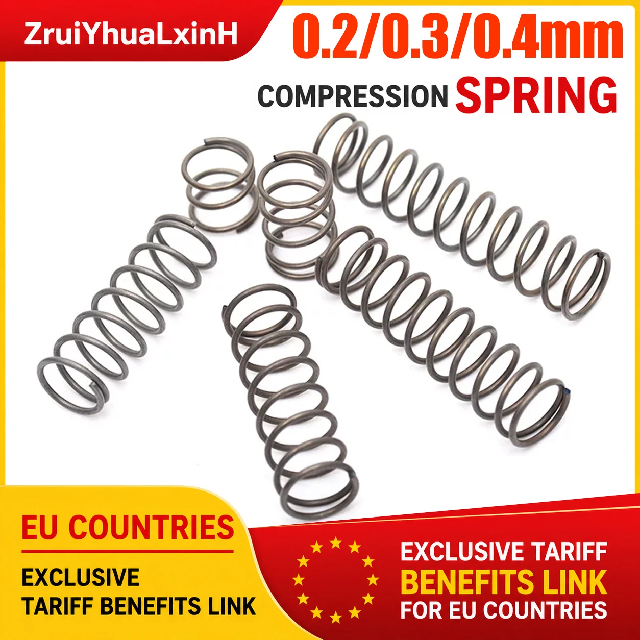GSP 10pcs/Lot 0.2mm 0.3mm 0.4mm Micro Small Compression Spring OD 2/3/4/5/6/7/8/9/10mm Length 5mm to 50mm