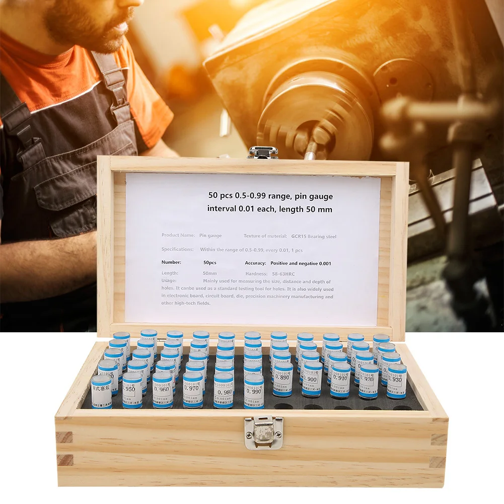 

Metric Pin Gage 0.5-0.99mm Plug Pin Gage Set 0.001mm Tolerance Bearing Steel Precision Tool Plug Gage Set Pin Gage Set