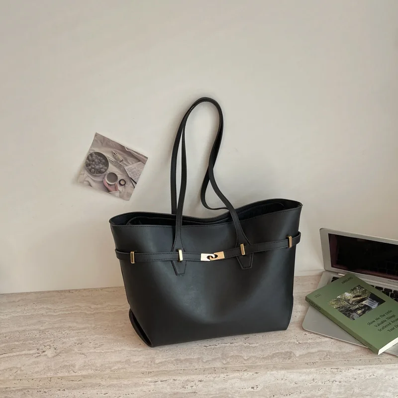 Urbaner Minimalistischer Stil Große Kapazität Damen-Handtasche Unterarm-Schultertasche Pendler-Handtasche Modische Reise-Unterarmtasche – Detail 22