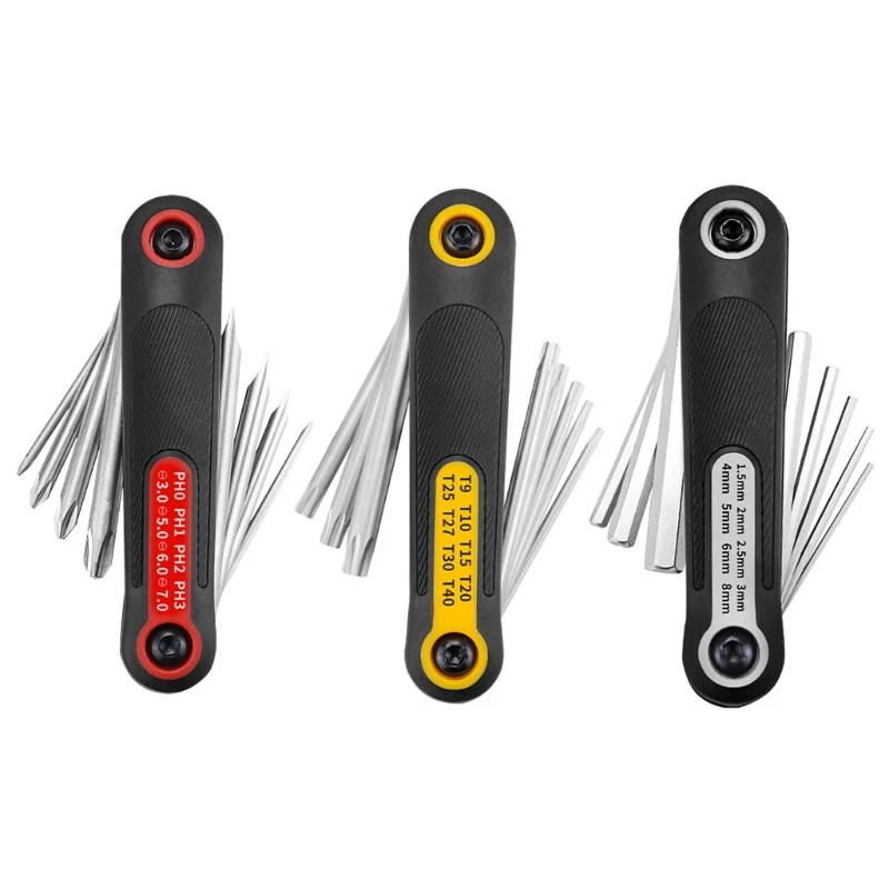 

Useful 8 Size Foldable Star Hexagon Wrench Set For Bicycles Motorcycles Repair