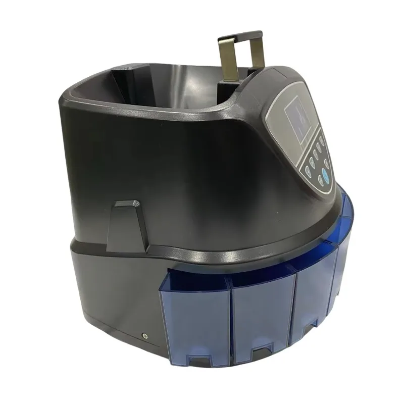 Intelligent high-speed coin counter sorter automatically counts denominations and preset batches