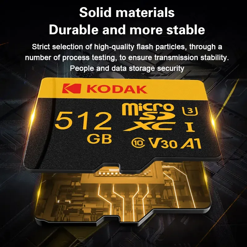 Оригинальная карта памяти Kodak Micro Sd, 64 ГБ, 128 ГБ, SD-карта Micro SDXC Class10, высокая емкость, 512 ГБ, 256 ГБ, 32 ГБ, карта памяти Flash SD