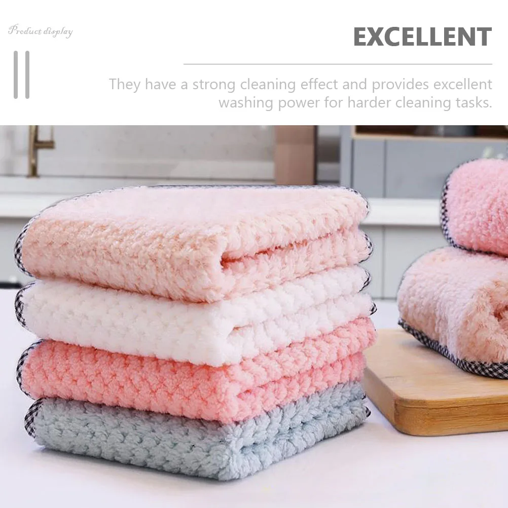 

Clean Dishwashing Cloth Kitchen Hand Towels Quick Dry Cleaning Hanging Cloths Reusable Reuseable Cup Microfiber Rags