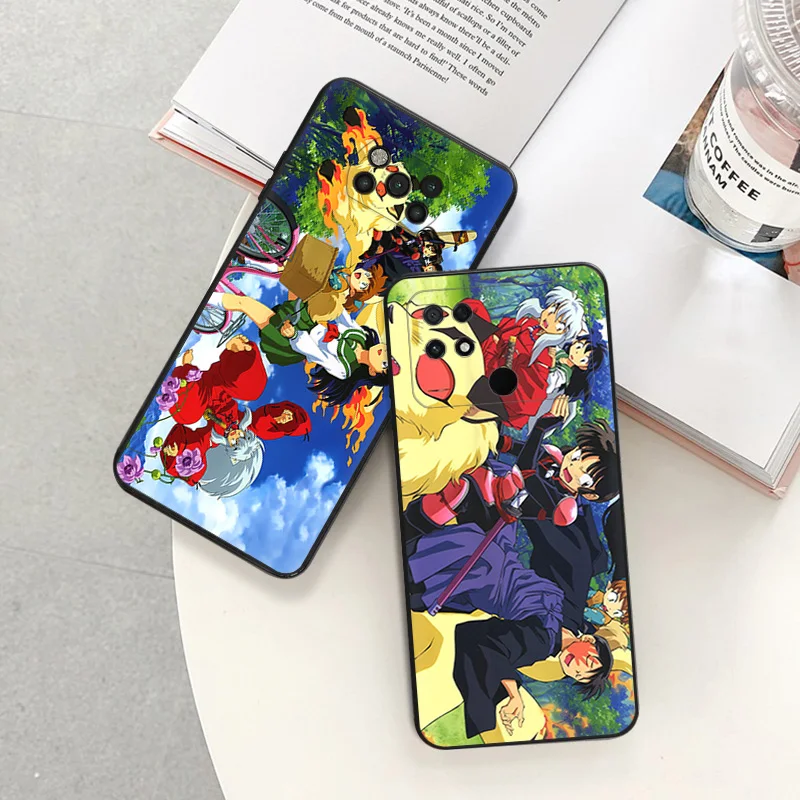 Silicone Black Phone Case for Xiaomi Mi Poco C61 F5 F4 GT F3 F1 X4 X3 X5 M3 M4 Pro M5 M5S C51 C50 C40 Inuyasha Cartoon Cover