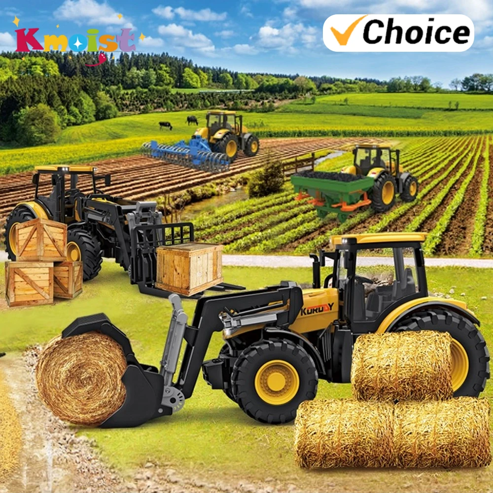 

1/24 инерционный фермер, комбинированная модель автомобиля для подготовки почвы, игрушечная сцена, имитация фермера, грузовик, игрушки для мальчиков, детские рождественские подарки
