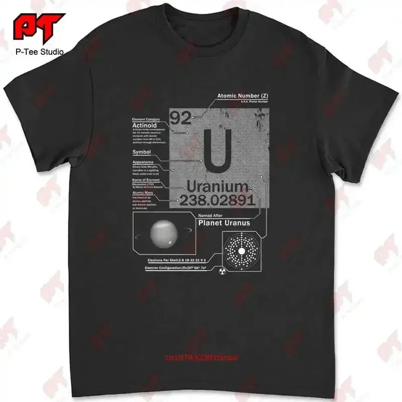 Uranium Chemistry Science Periodic Table Tshirt 72D1