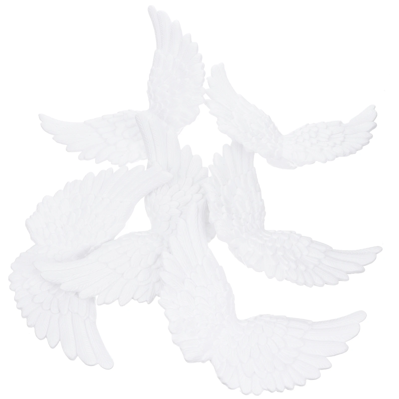 

6 Pcs Christmas Crafts Decoration Accessories Angel with Wings Pendants Ornament