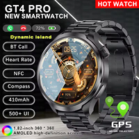 New GT4 Pro Sports Smart Watch Men 1.85-inch AMOLED Screen SmartWatch GPS NFC Compass Heart rate Bluetooth Call Smartwatch 2025