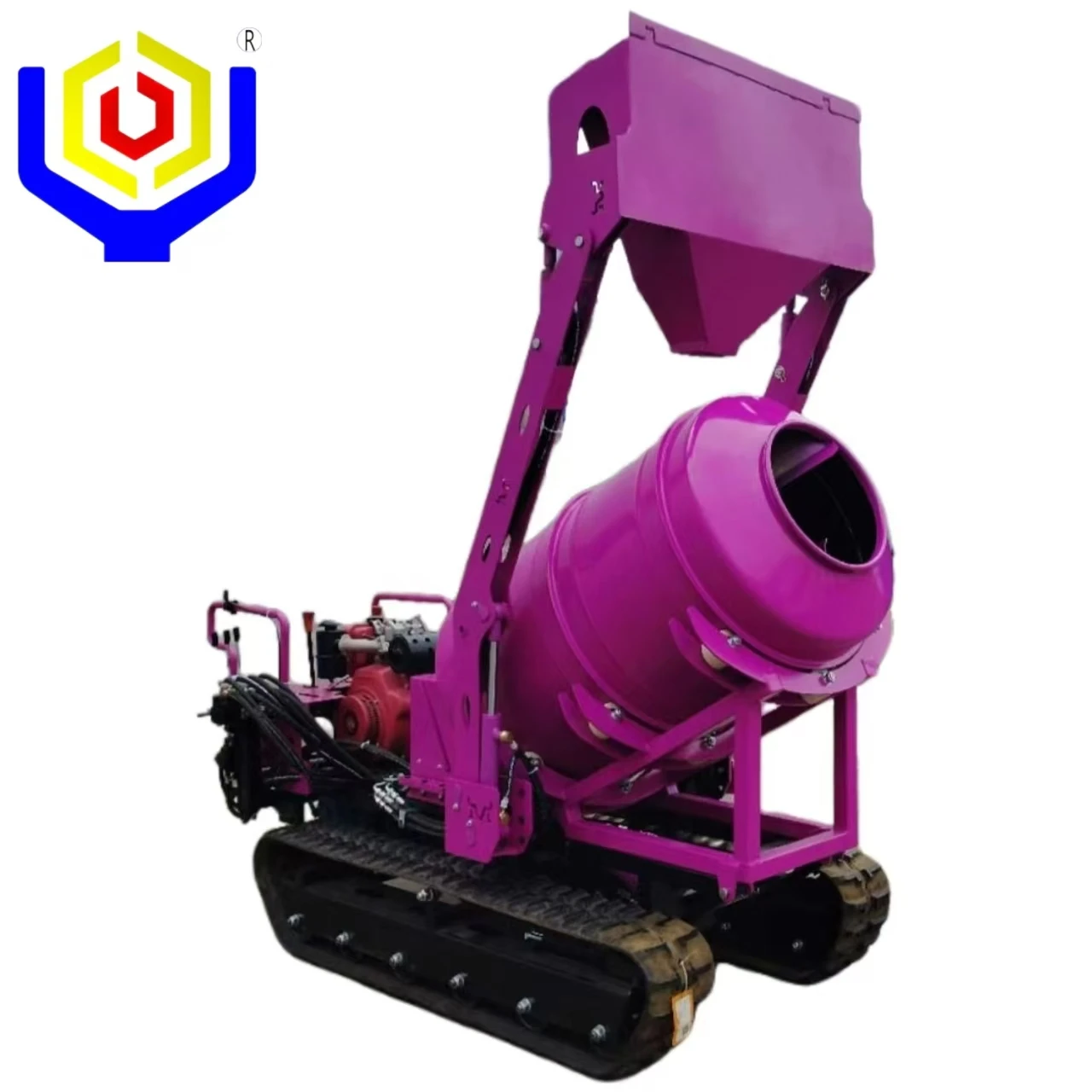 Beste Qualität 1000L selbstladender Mini-Raupenbetonmischer Mini-Zement für den Baugebrauch