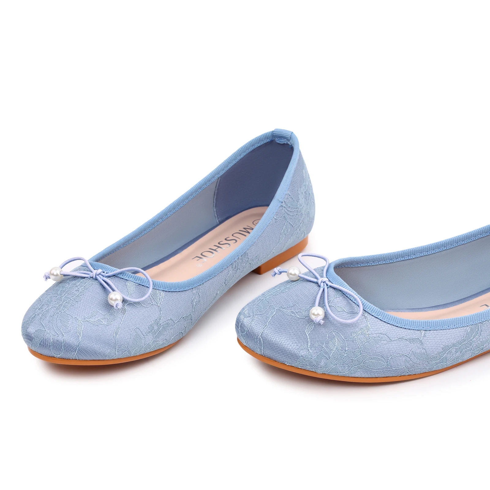 Women\'s Flat Shoes Comfort Non-slip Ladies Loafers Silk Lace Flats Elegant Bowknot Women\'s Single Shoes Mother\'s Shoes