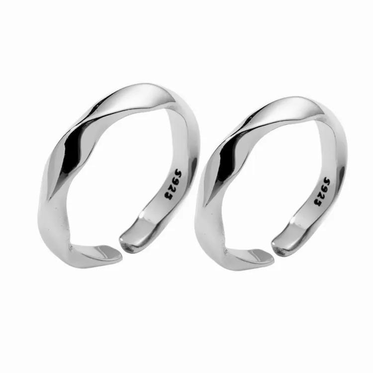 Vintage 925 Sterling Silver Distort Anéis para Mulheres, Jóias De Casamento, Acessórios De Alta Qualidade, Ofertas